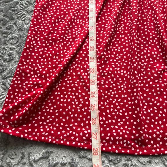 Kim Rogers Red White Polka Dotted Blouse Large - Picture 8 of 9